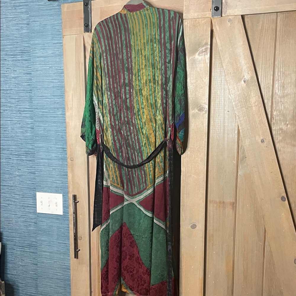 Colorful Patchwork Kimono Robe - image 3